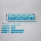 Gradient Cyan Top / Side Legends 104+21 Full PBT Dye Sublimation Keycaps Set for Cherry MX Mechanical Gaming Keyboard